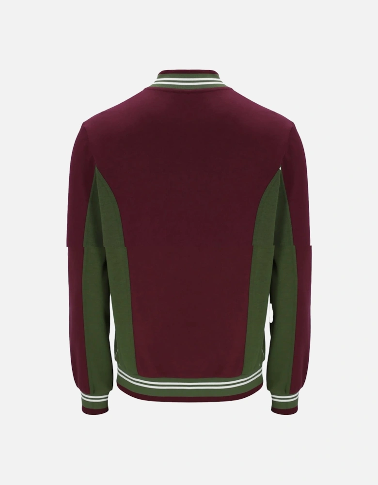 Settanta Baseball Track Top Jacket Windsor Wine/Chive/Gardenia