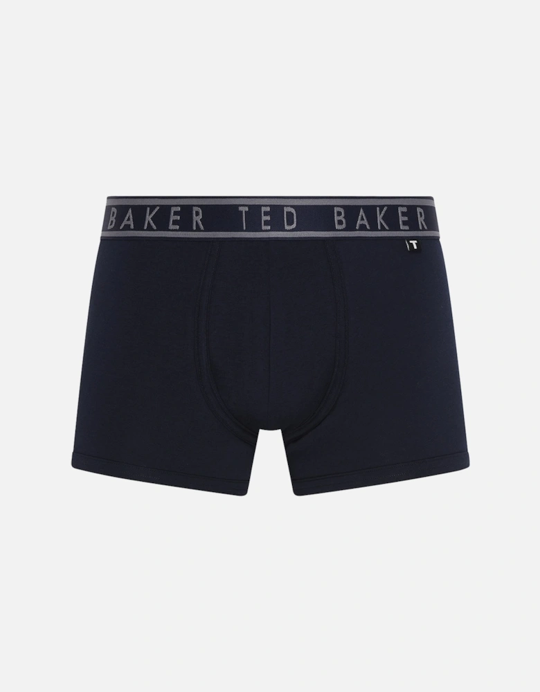 3-Pack Contrast Waistband Boxer Trunks, Mixed Blues