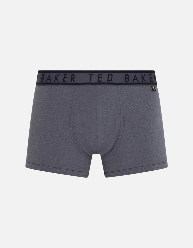 3-Pack Contrast Waistband Boxer Trunks, Mixed Blues