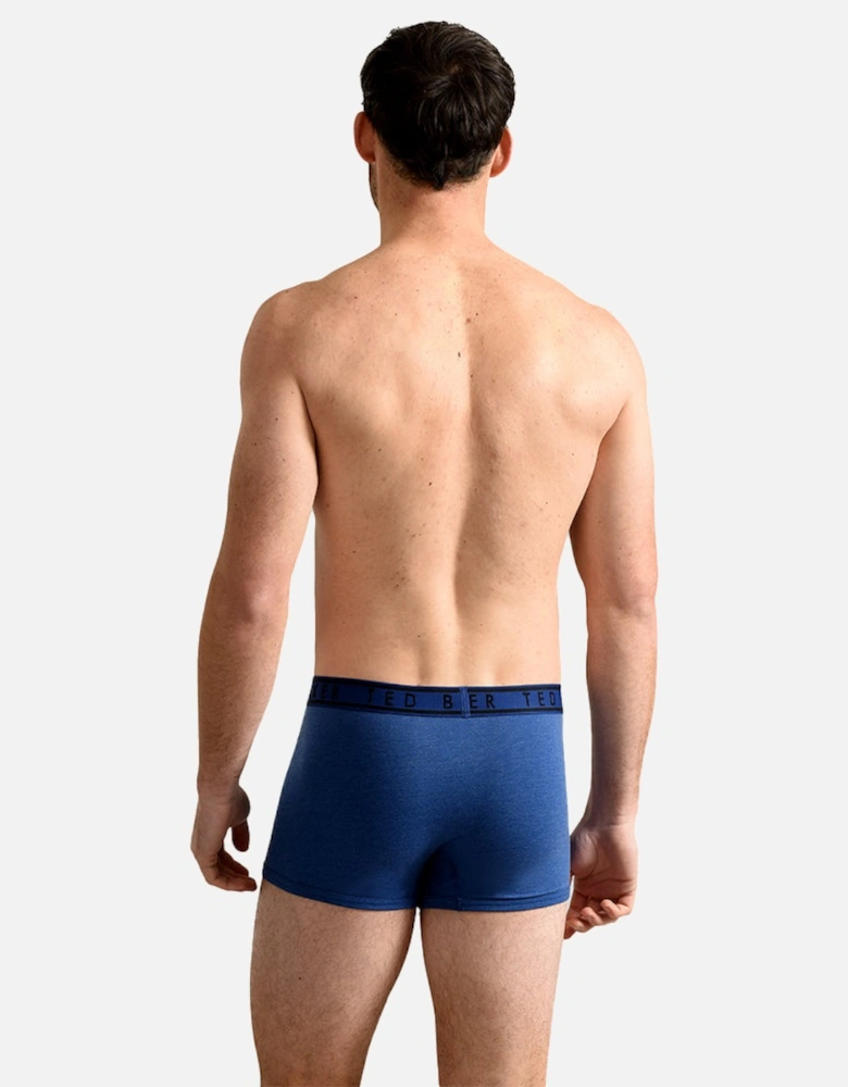 3-Pack Contrast Waistband Boxer Trunks, Mixed Blues