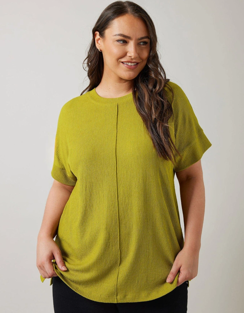 Textured Seam Detail Top