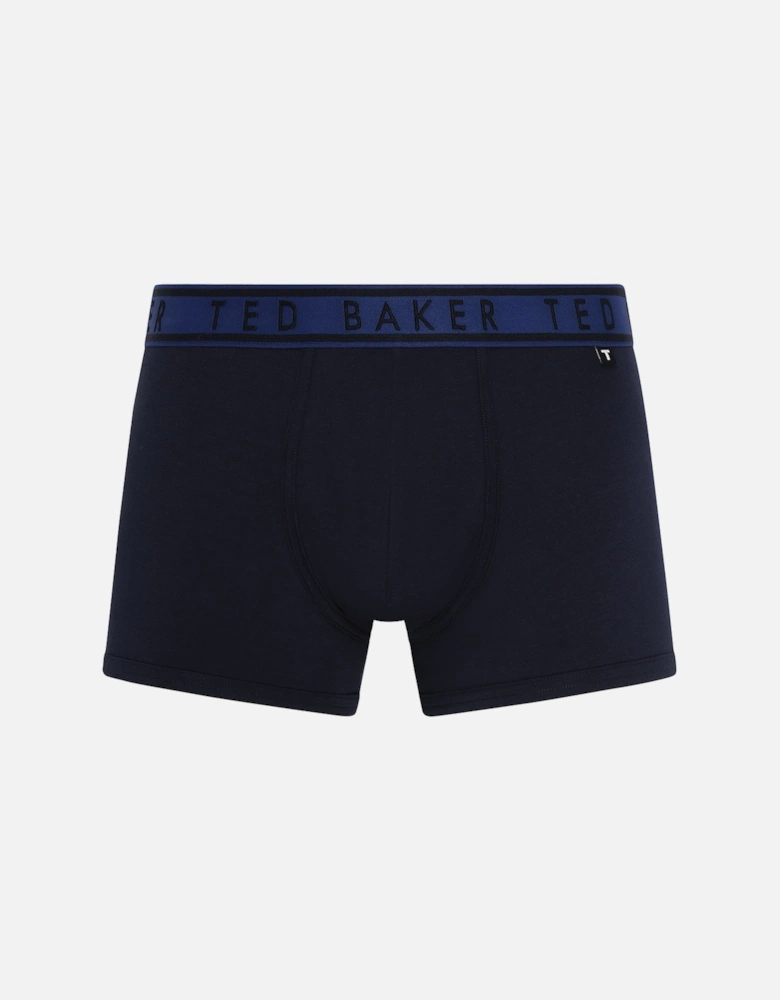 3-Pack Contrast Waistband Boxer Trunks, Navy