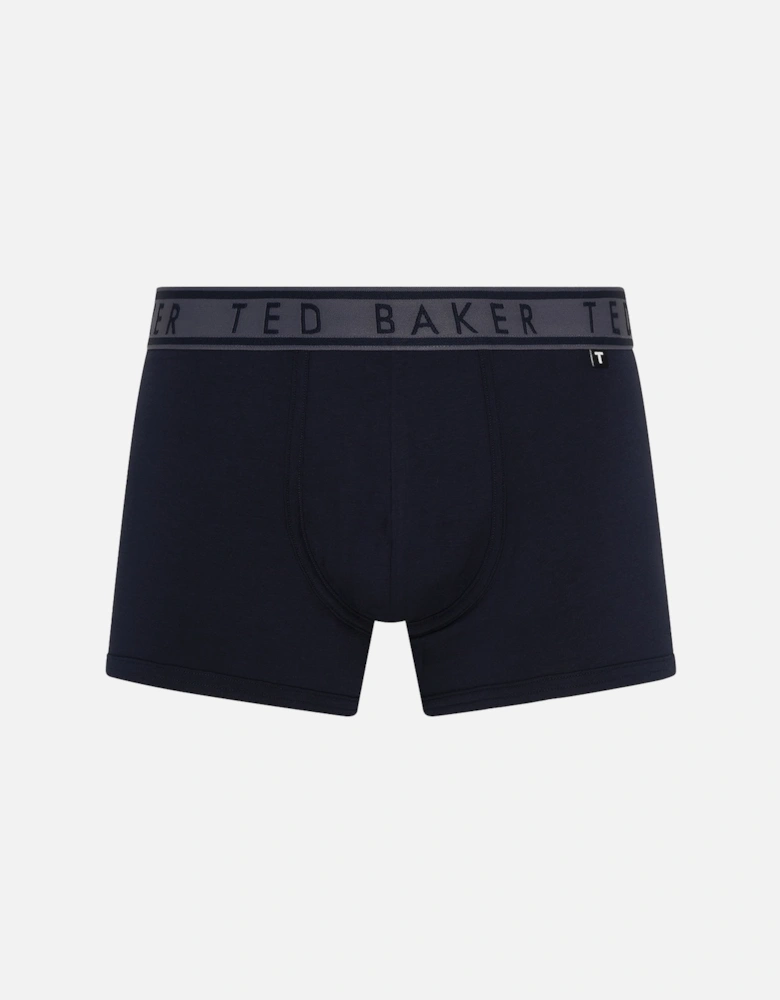 3-Pack Contrast Waistband Boxer Trunks, Navy