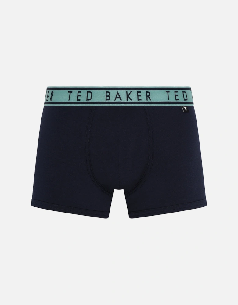 3-Pack Contrast Waistband Boxer Trunks, Navy