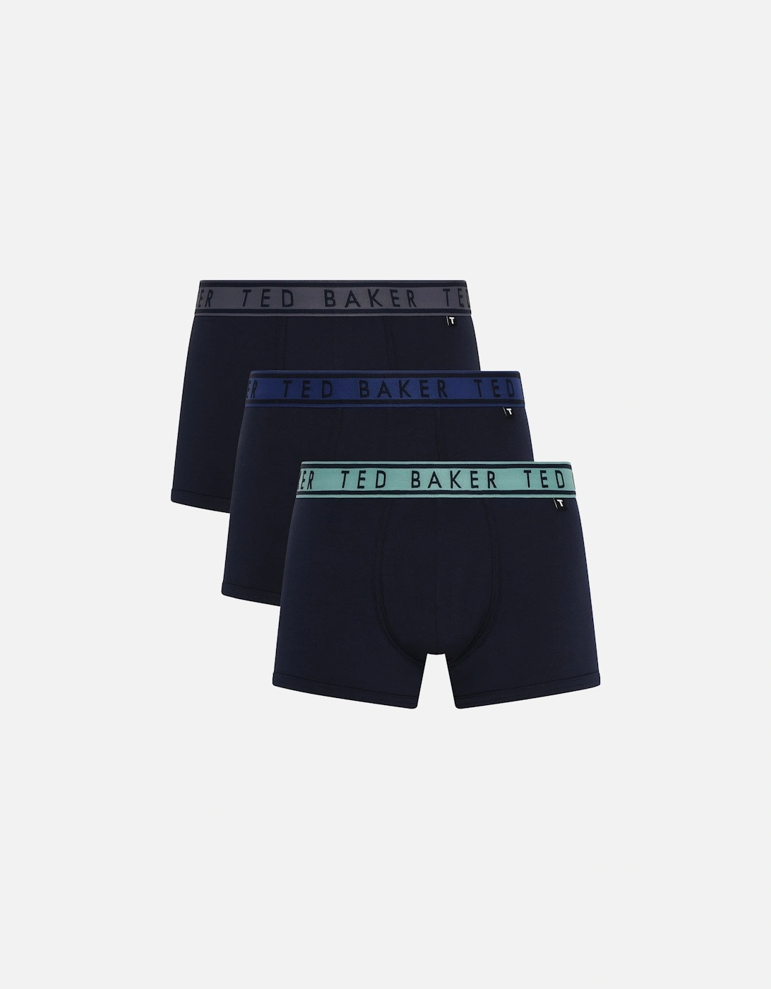 3-Pack Contrast Waistband Boxer Trunks, Navy, 11 of 10