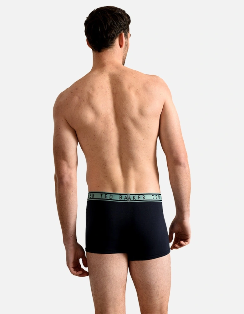 3-Pack Contrast Waistband Boxer Trunks, Navy