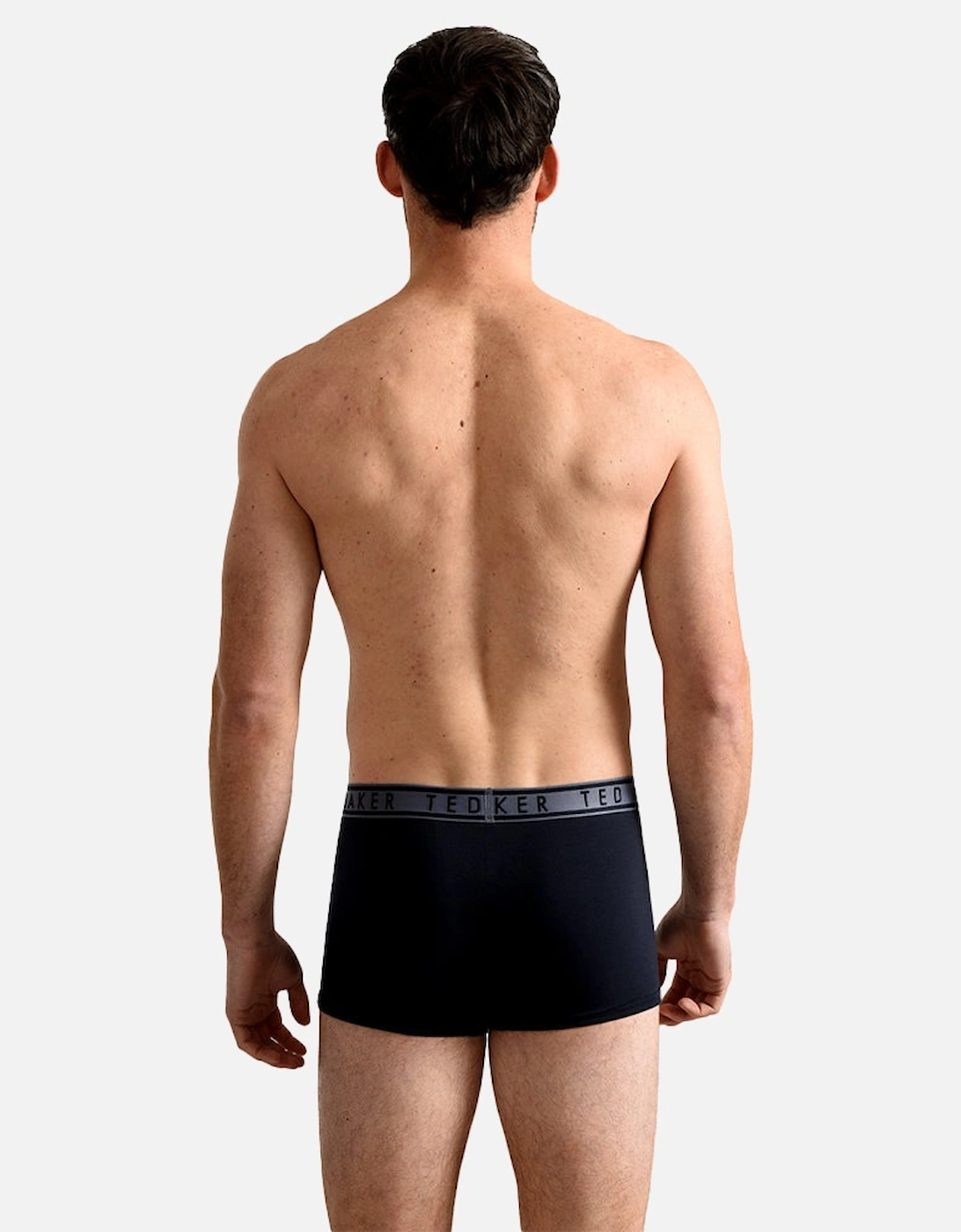 3-Pack Contrast Waistband Boxer Trunks, Navy