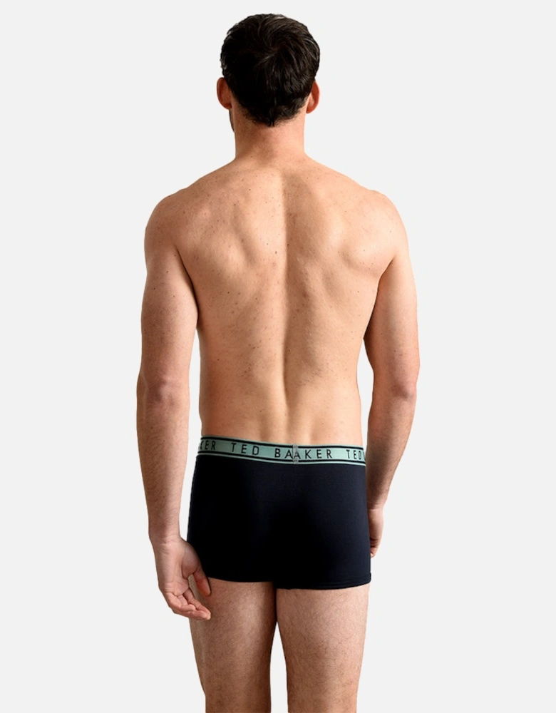 3-Pack Contrast Waistband Boxer Trunks, Navy