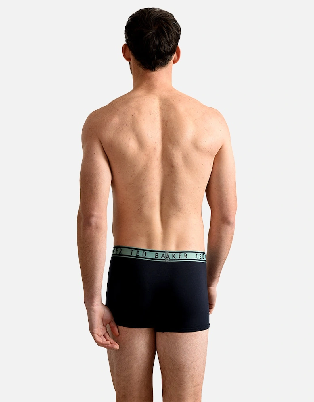 3-Pack Contrast Waistband Boxer Trunks, Navy