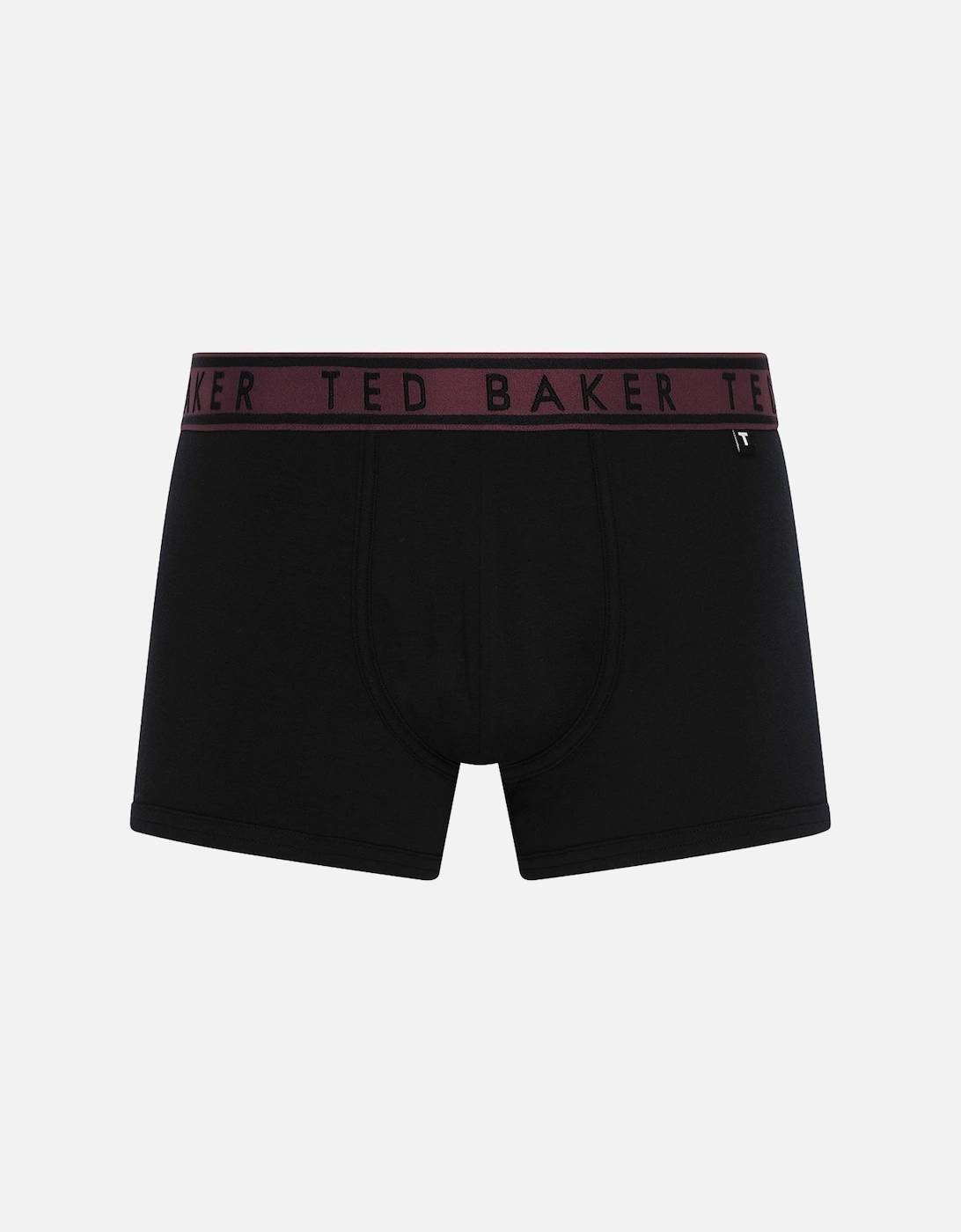 3-Pack Contrast Waistband Boxer Trunks, Black