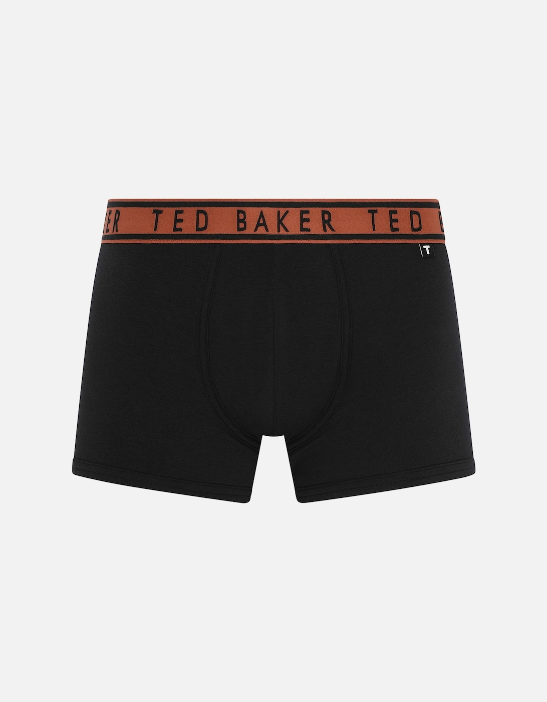 3-Pack Contrast Waistband Boxer Trunks, Black