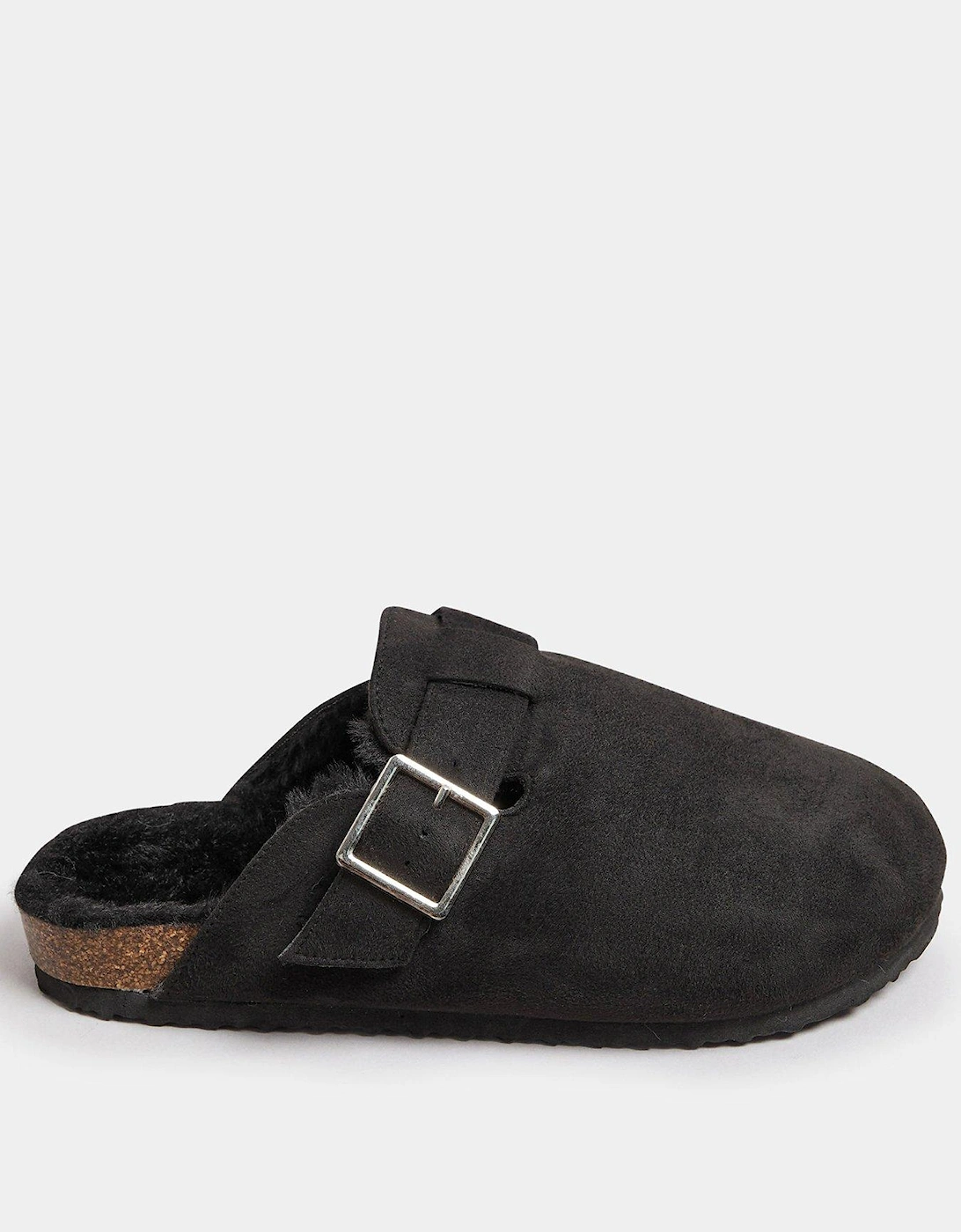 Fur Lined Footbed Clog - Black, 2 of 1