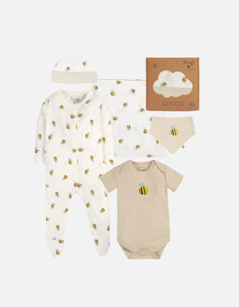 Buzzy Bee Muslin Gift Set - White