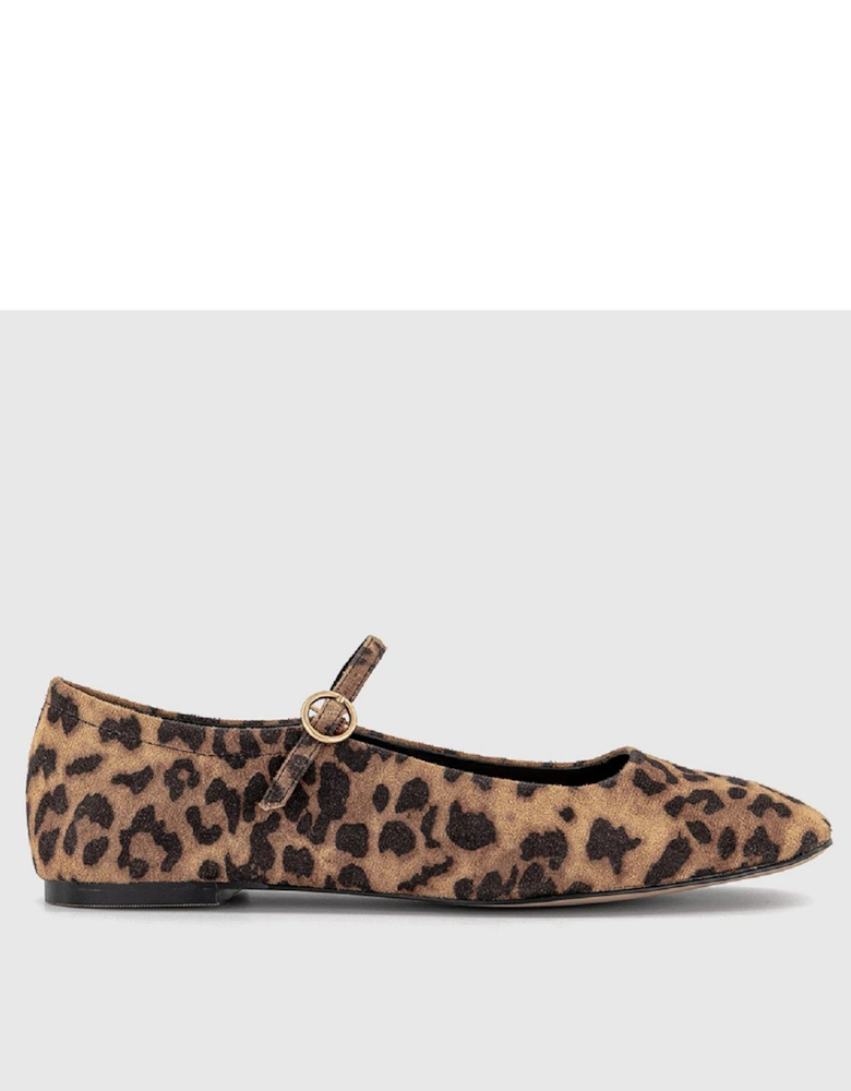 Frill Mary Jane Shoes - Leopard