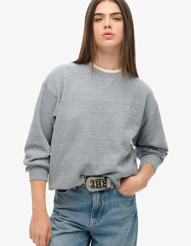 Essential Logo Overdyed Sweatshirt - Blue