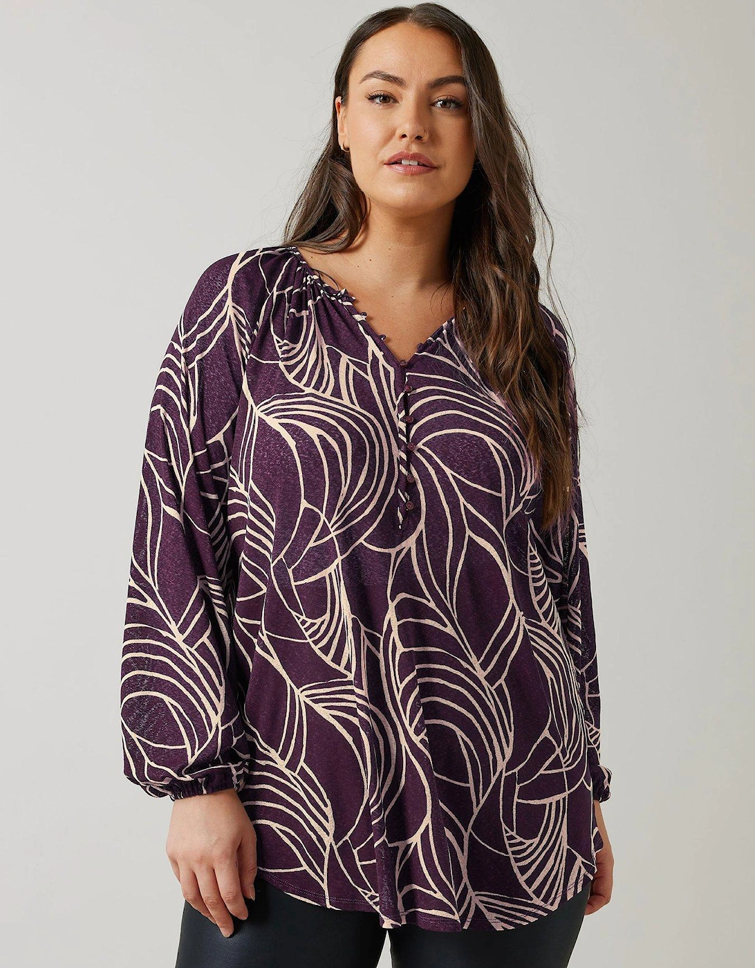 Geometric Print Boho Blouse, 2 of 1