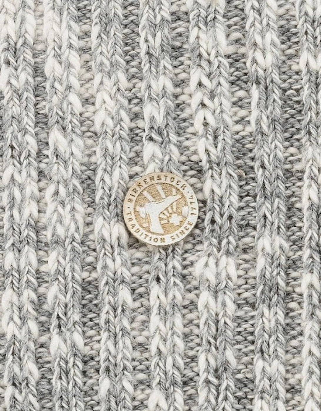 Cotton Slub Boot Socks, Grey/white