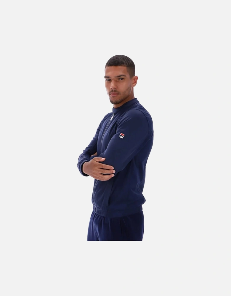 Ricky Cut & Sew Panel Track Top Jacket Navy