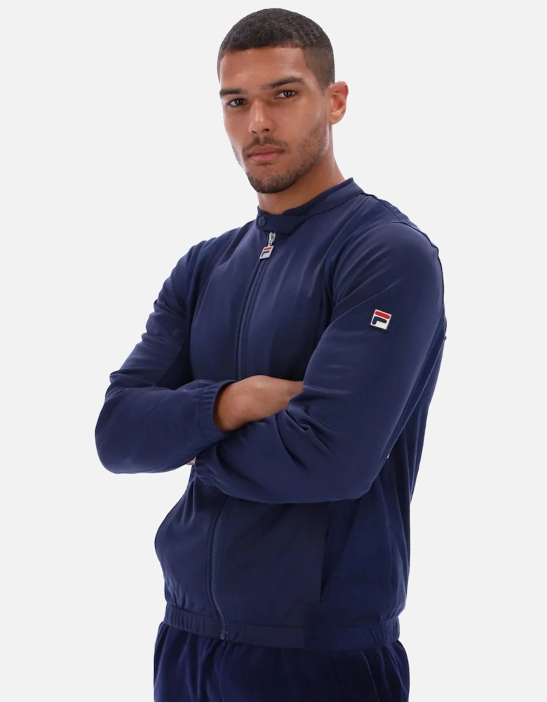 Ricky Cut & Sew Panel Track Top Jacket Navy