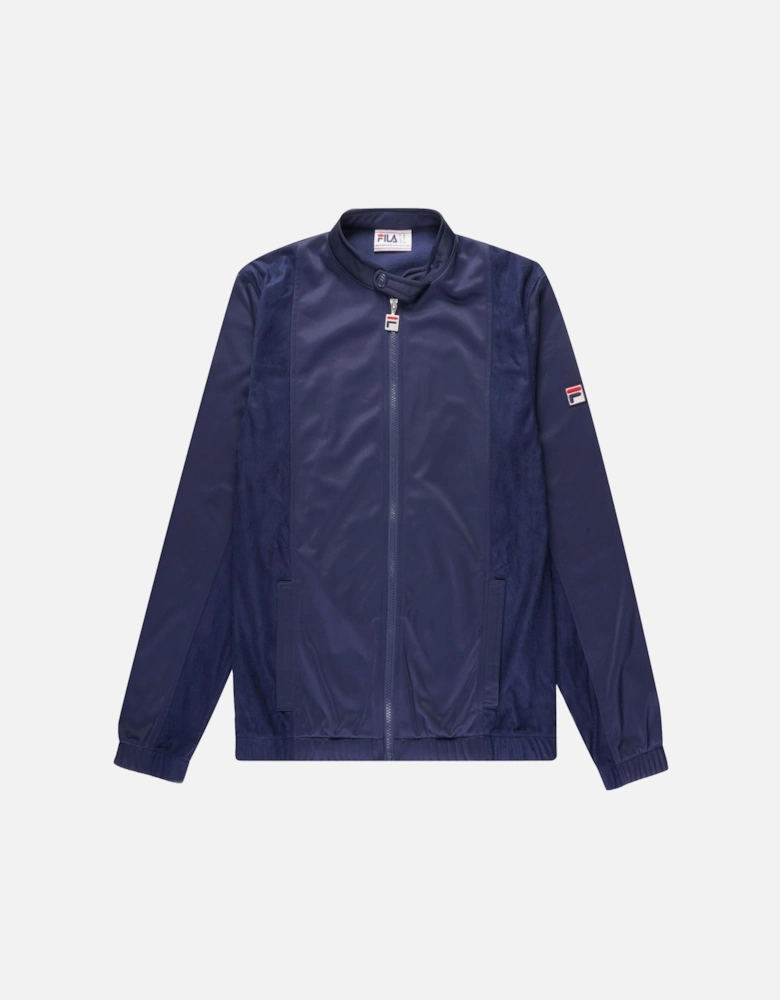 Ricky Cut & Sew Panel Track Top Jacket Navy