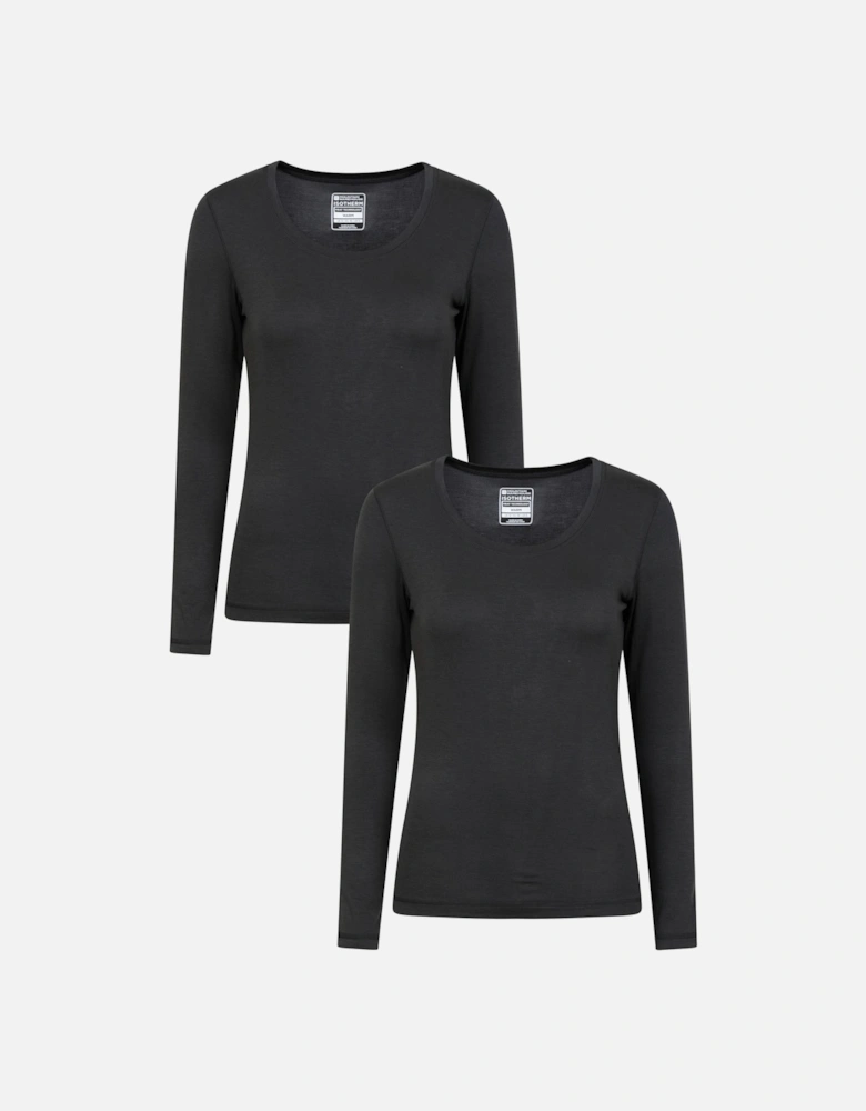 Womens/Ladies Keep The Heat Round Neck Thermal Top (Pack of 2)