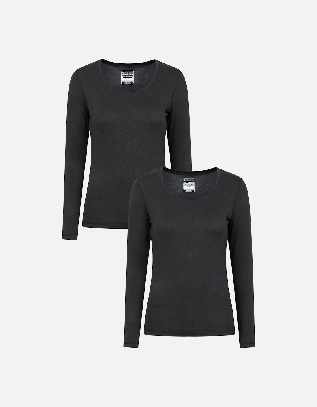 Womens/Ladies Keep The Heat Round Neck Thermal Top (Pack of 2), 5 of 4