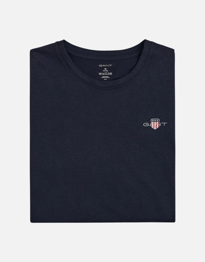 Shield Logo Jersey Pyjama T-Shirt, Navy