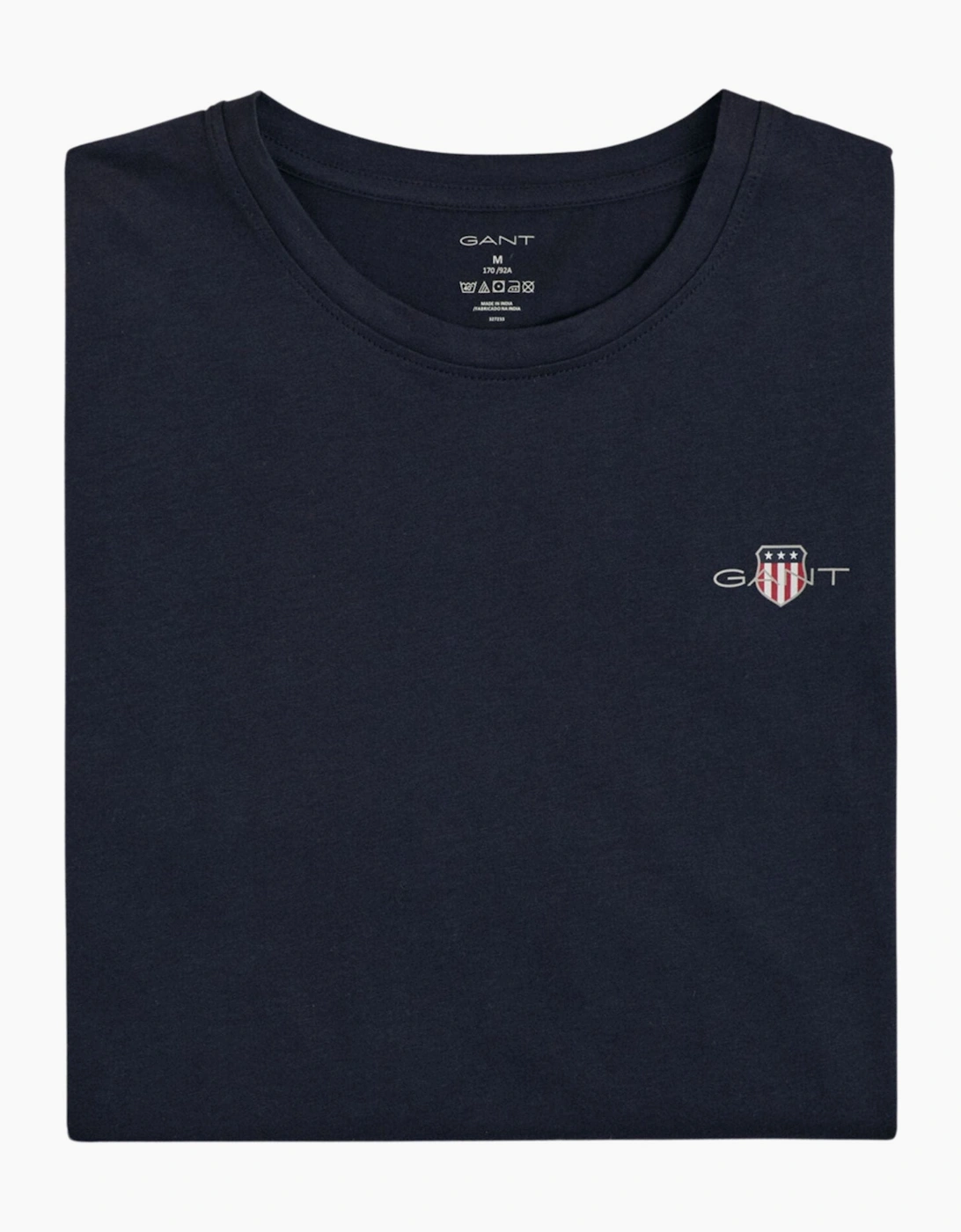 Gant Men's Black Shield Logo Jersey Pyjama T-Shirt, Navy - : 42/Regular Xl