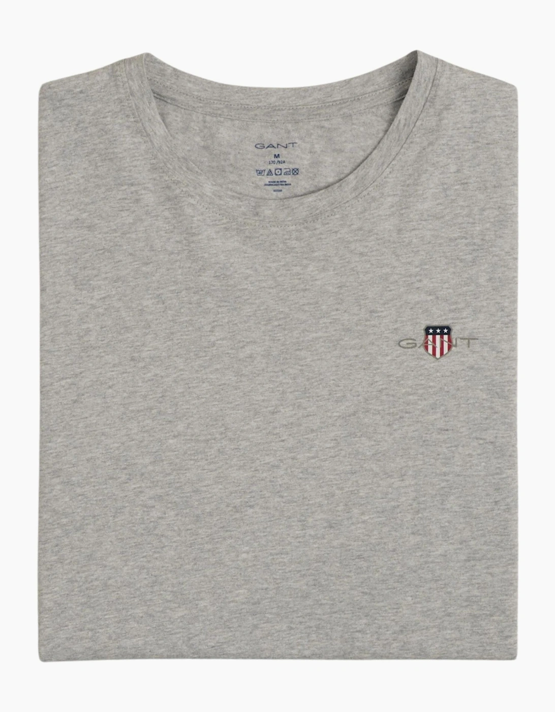 GANT Men's Shield Logo Jersey Pyjama T-Shirt, Light Grey Melange - Size: 38