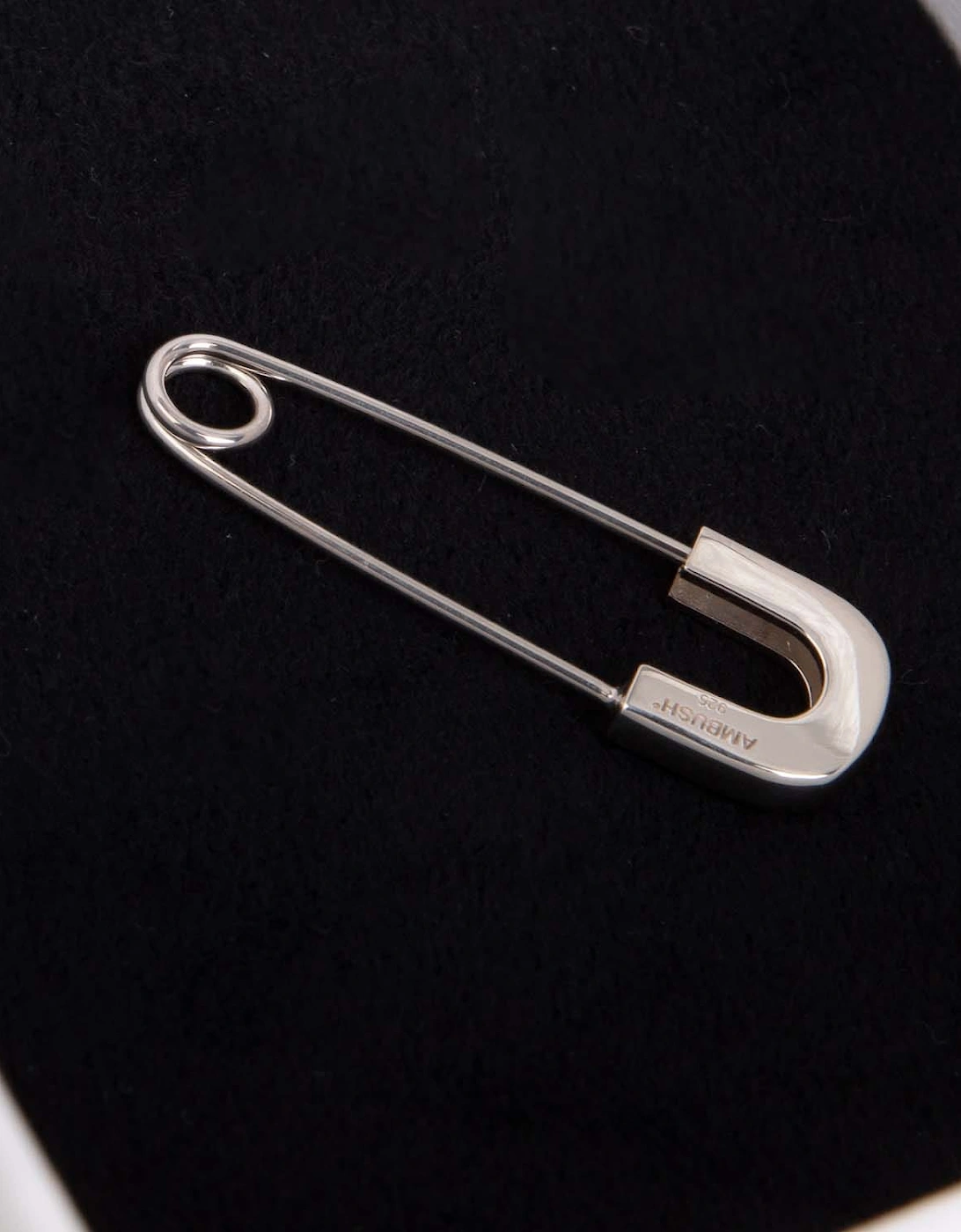 Safety Pin Sterling Silver Earring