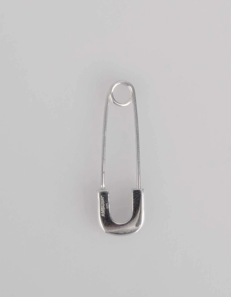 Safety Pin Sterling Silver Earring