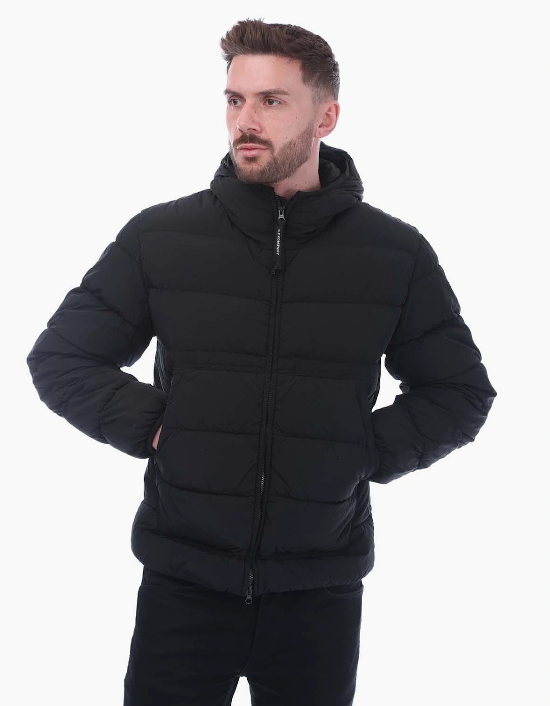 CP Company Men's Chrome-R Goggle Down Jacket - Black - Size: Regular/34