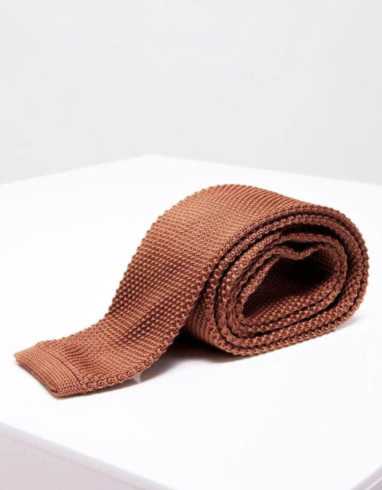 Knitted Tie - Rust