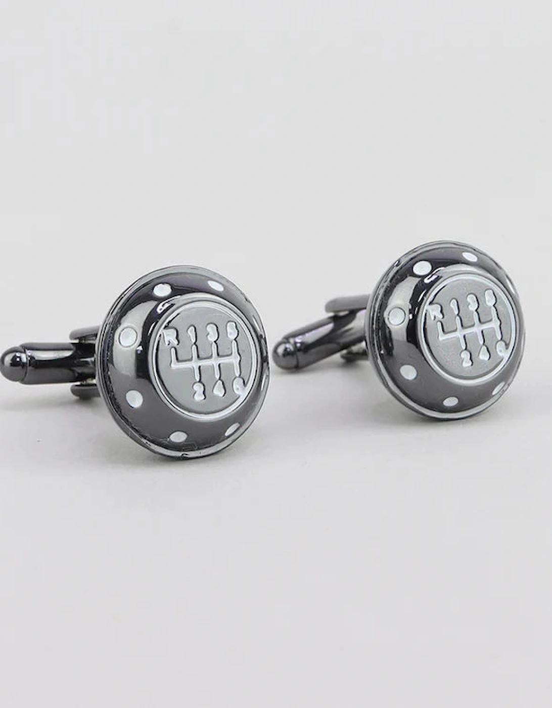 Gear Knob Cufflinks - Gunmetal, 2 of 1