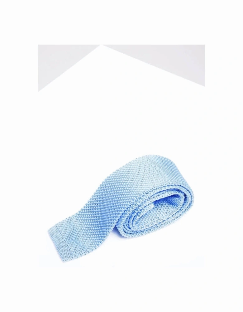 Knitted Tie - Sky Blue