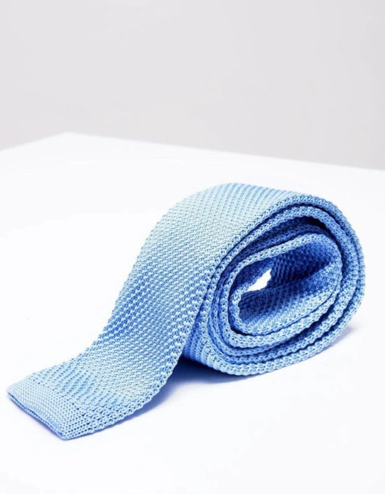 Knitted Tie - Sky Blue