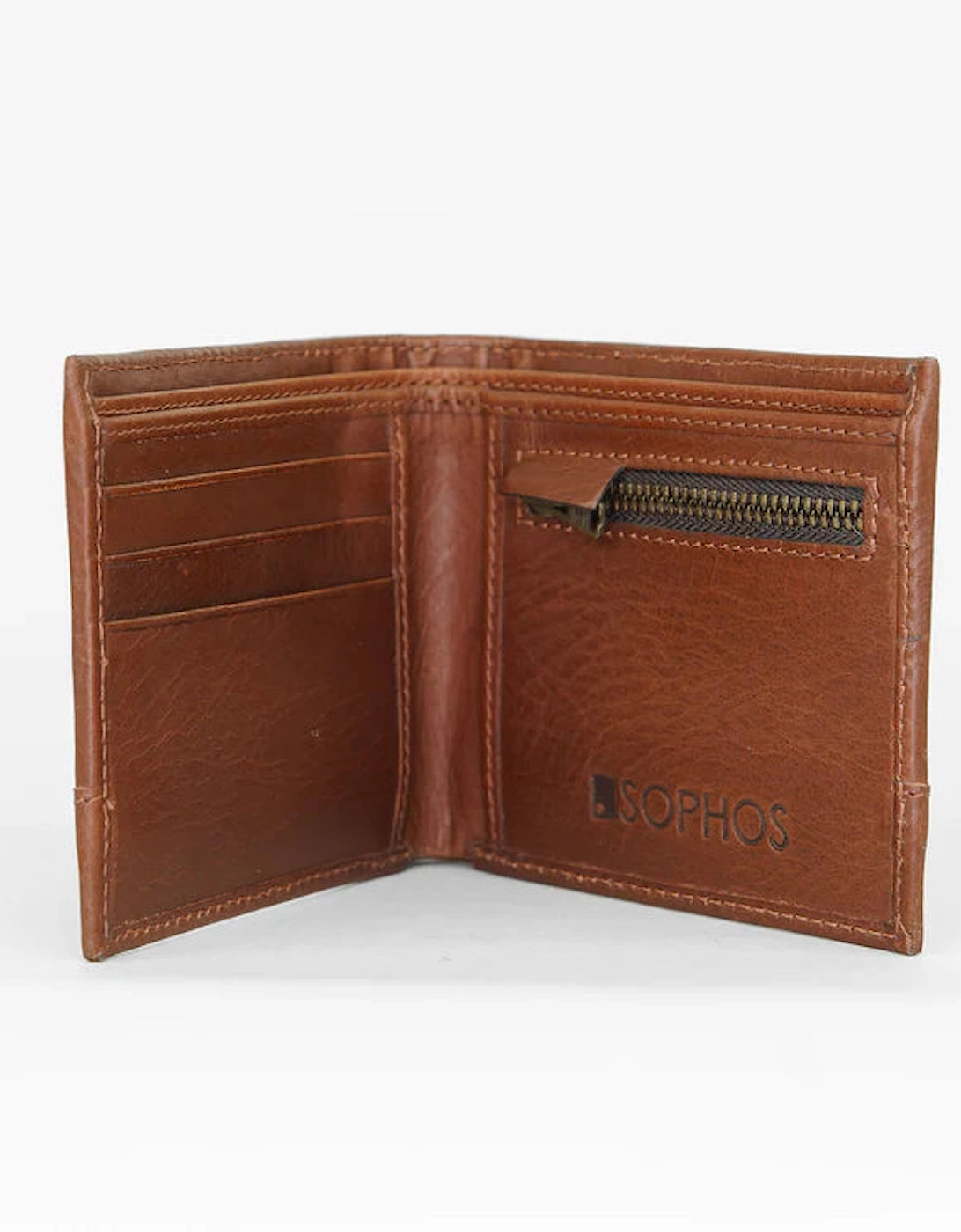 Leather & Waxed Canvas Wallet - Navy