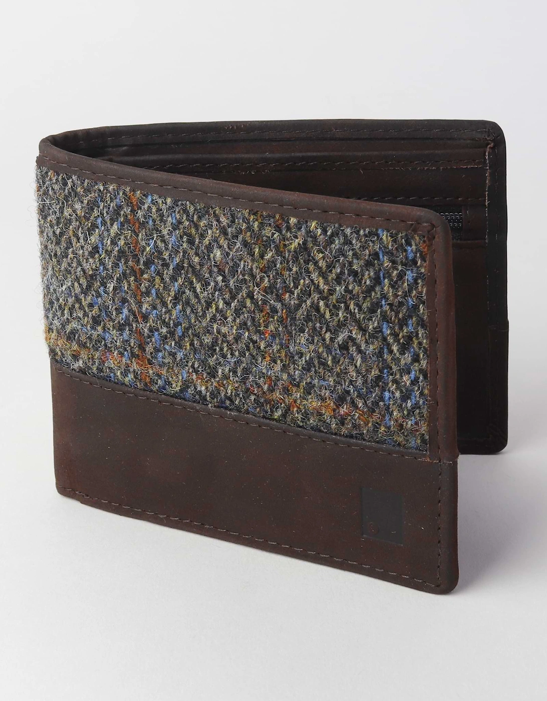 Premium Leather & Harris Tweed Wallet - Brown, 5 of 4