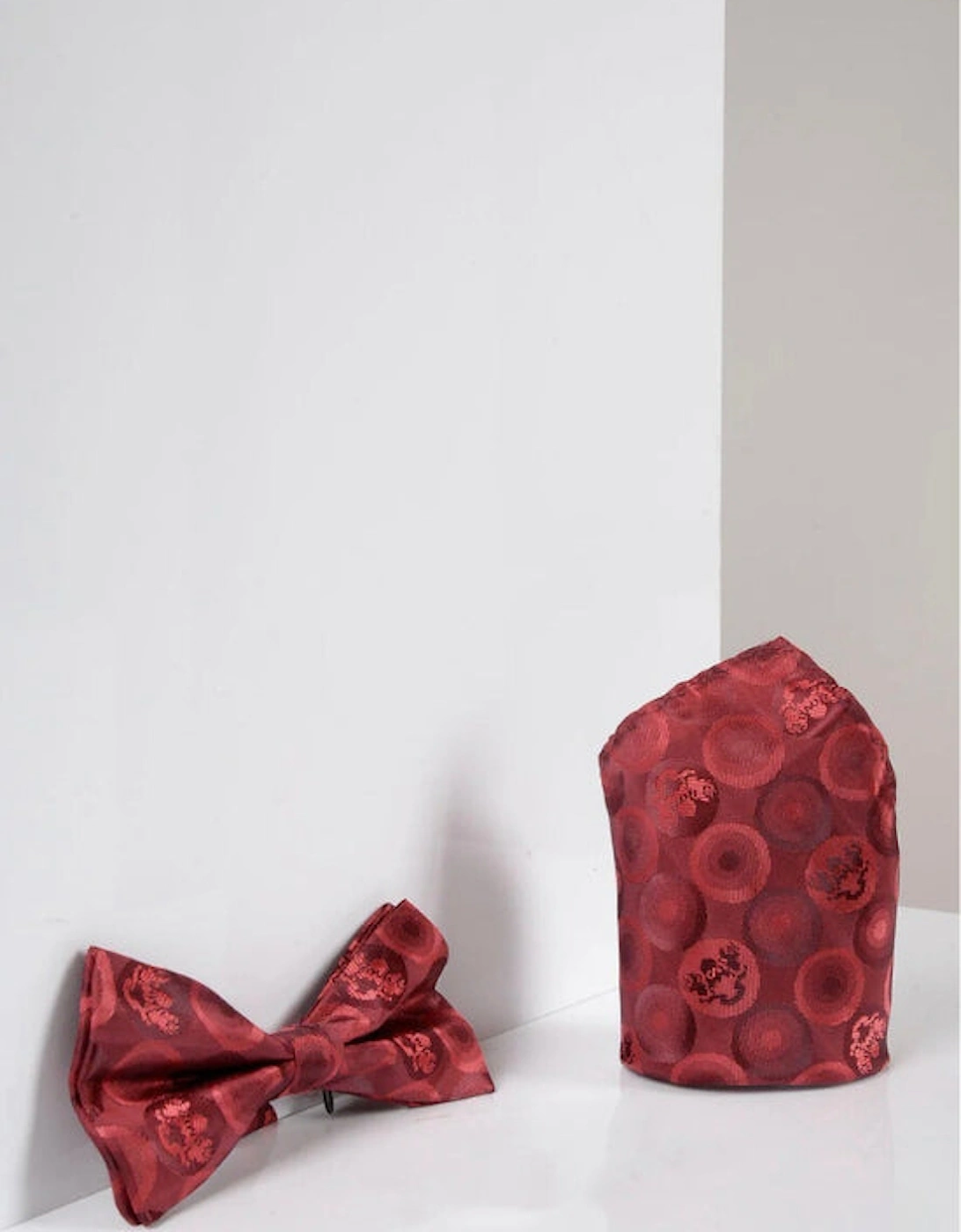 Bubbles Bow Tie & Pocket Square Set - Wine, 3 of 2