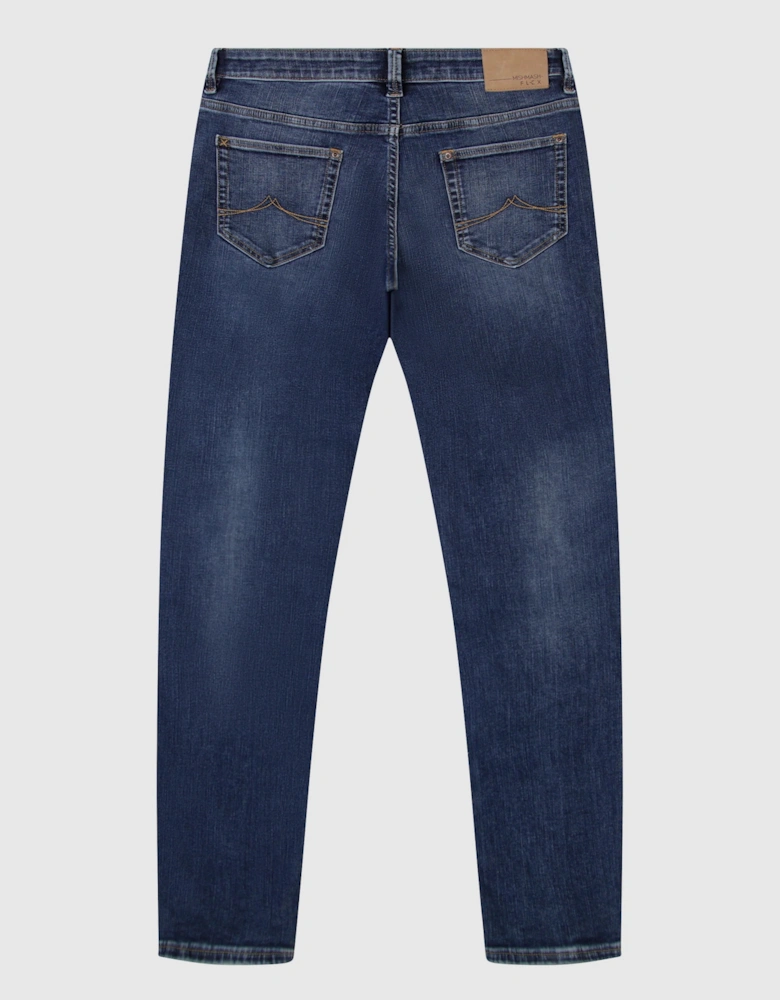 Flex Active Stretch Tapered Jean - Mid Blue