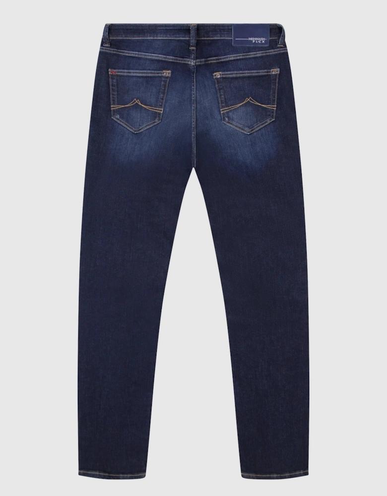 Flex Active Stretch Tapered Jean - Dark Blue