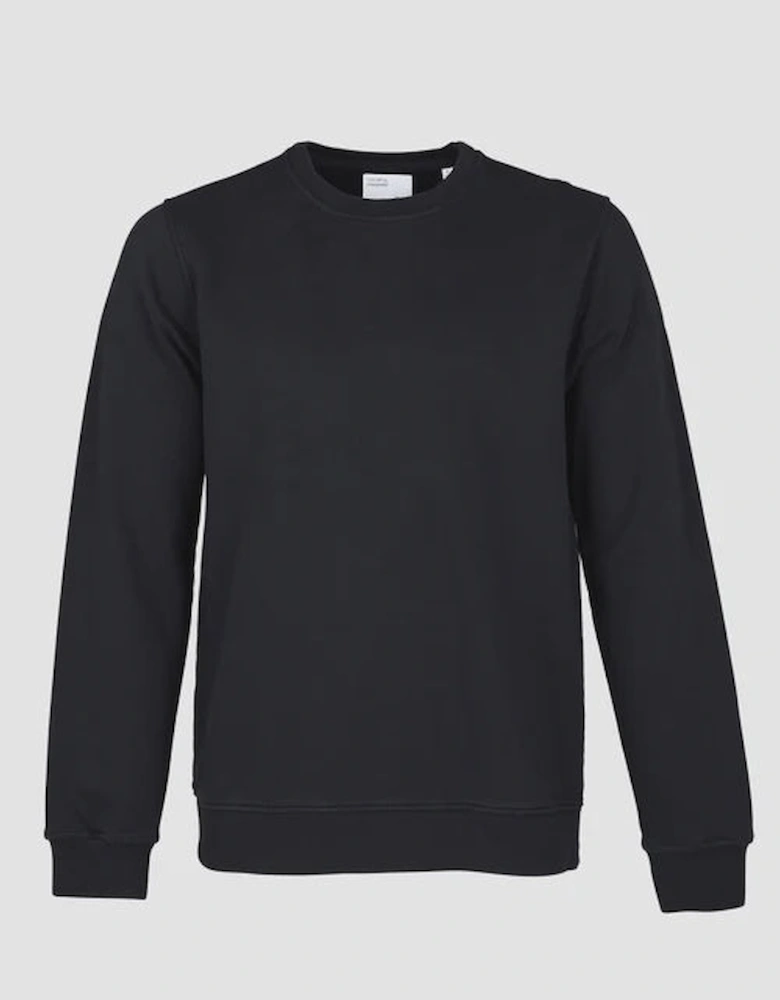 Classic Organic Crew Sweatshirt - Deep Black