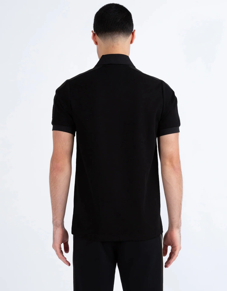 LUKE1977 Caltech Trim Tape Zip Polo - Black