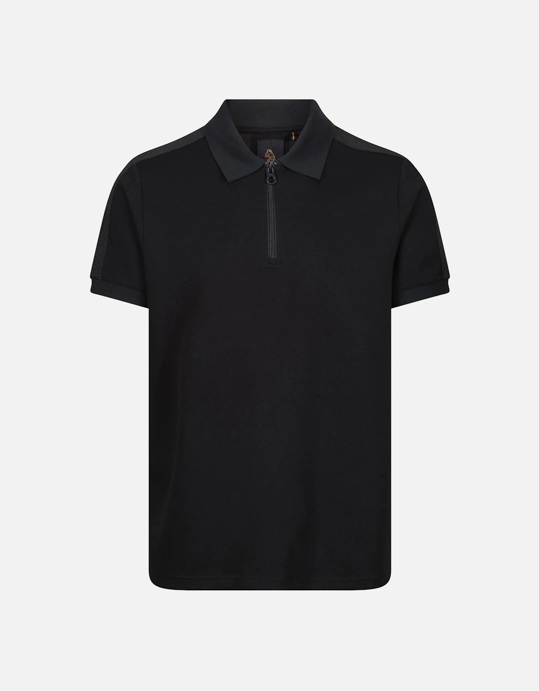 LUKE1977 Caltech Trim Tape Zip Polo - Black