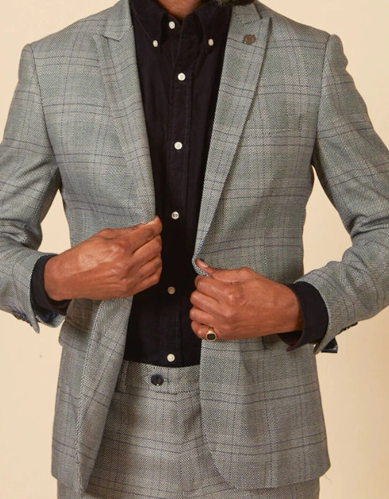 Jerry Check Blazer - Grey