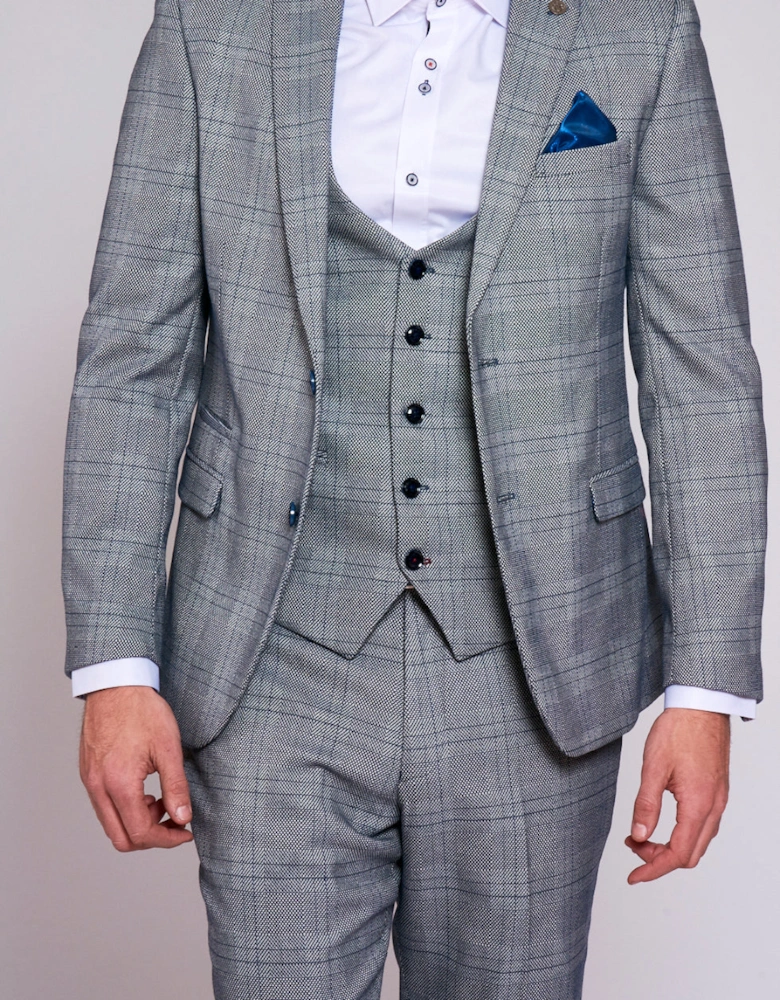 Jerry Check Blazer - Grey