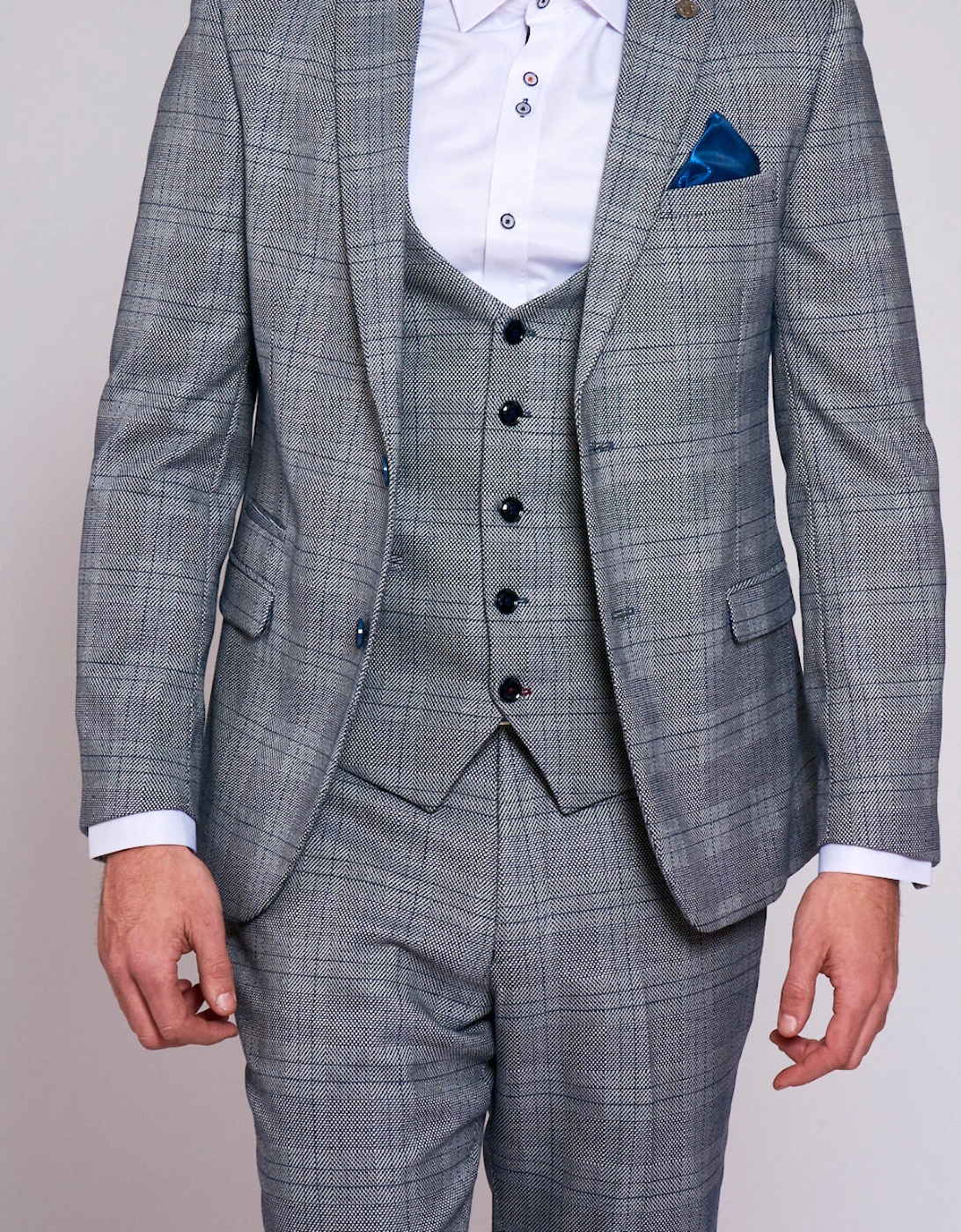 Jerry Check Blazer - Grey