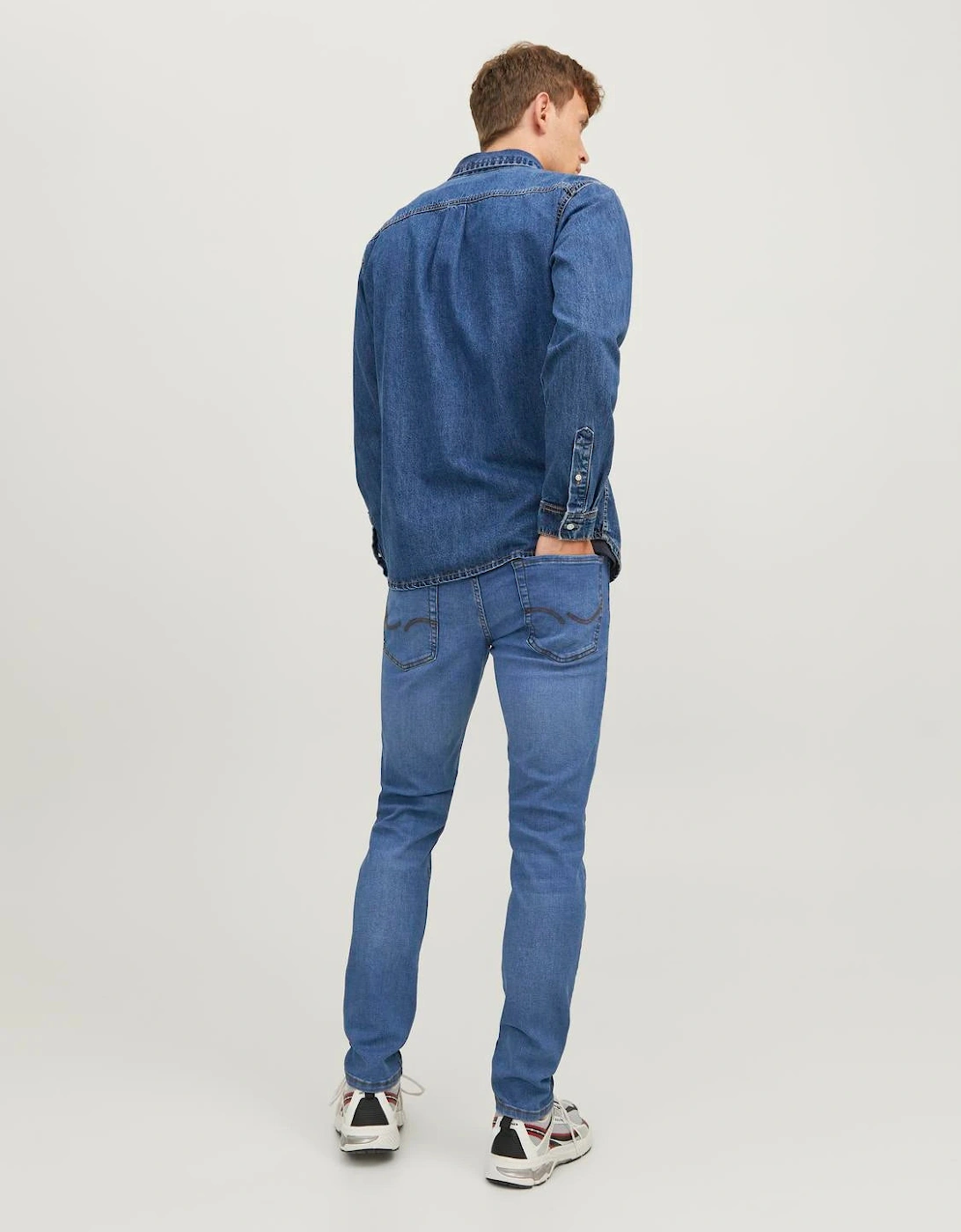 Jack & Jones Men's Blue Denim Glenn Original 223 Slim Jeans - Image 11