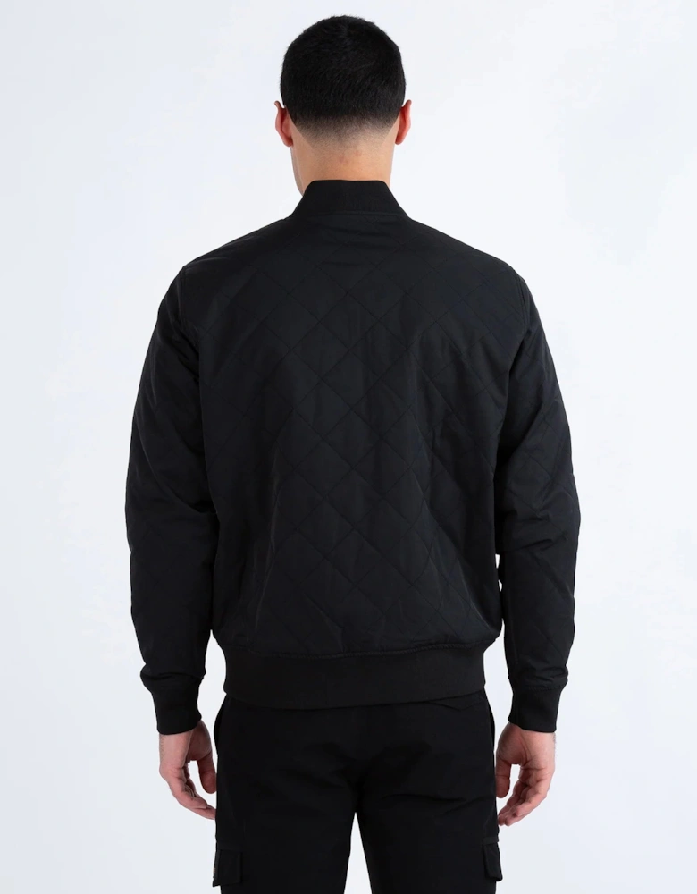 LUKE1977 Suzhou Reversible Diamond Quilted Bomber Jacket - Mushroom / Black