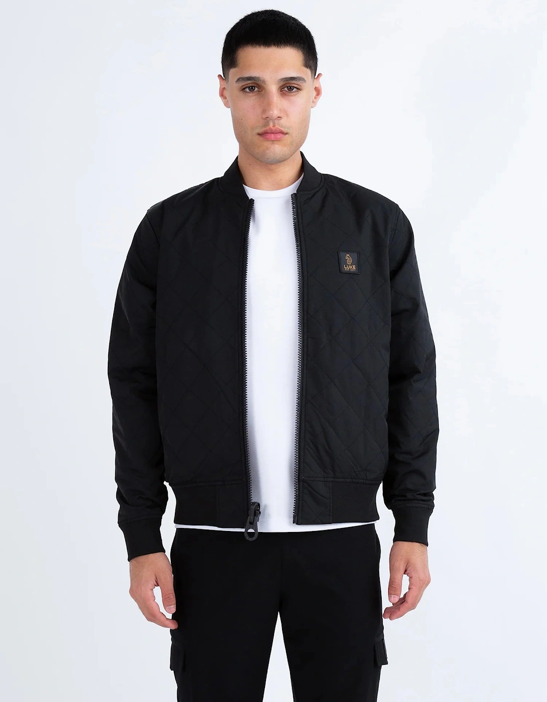 LUKE1977 Suzhou Reversible Diamond Quilted Bomber Jacket - Mushroom / Black